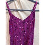 Gap  Purple Floral Smocked Midi Dress Spaghetti Straps Casual Size Medium Photo 2