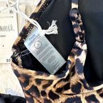 Good American NWT  Leopard Bikini Top with Black Bottom - Size 4(XL) Photo 2