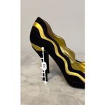 Prada Vintage Gold & Black  Pump Heels sz 40 US 10 Photo 9