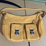 Elka Faux Leather Baguette Purse, Olive Yellow Hand Bag, Orange Clutch, Handbag Photo 0