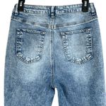 Tinseltown  JRS SZ 7 Jeans High-Rise Zip-Fly Distressed Frayed Hems Medium Wash Photo 5