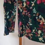 Crochet Floral Dark Green Long Sleeve Top Medium Photo 6