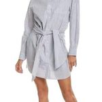 Saylor - Striped Long Sleeve Preppy Tie-Waist Shirt Dress Sz S Photo 0