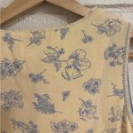 Vintage Liz Claiborne butter yellow and blue wild flower dress Photo 3