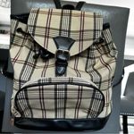 Plaid Backpack with Black Accents Photo 8