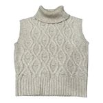 Sincerely Jules  women’s size medium cream cable-knit turtleneck sweater vest nwt Photo 1