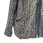 Bob Mackie  Fleece Printed Front Zip Long Sleeve Jacket Artsy Brown Size L Photo 4