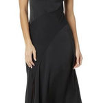 AllSaints Una satin midi Black Women’s dress Size 10 Photo 0