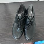 Aerosole Endearing black leather Lace up Chucky heel shoes women's size 7 Photo 1