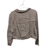 Lucy Paris  Beige Cropped Utility Jacket Button Closure Y2K Vibes Size large Photo 3