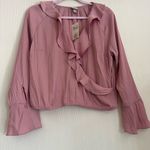 A New Day Mauve Ruffled Blouse Photo 0