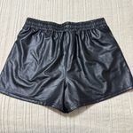 Amazon Black Faux Leather Pull on Shorts Photo 2