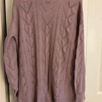SO  “Cloud Yarn” Pointelle Knit Open Front Cardigan, Dusty Lilac, Large, NWT Photo 5