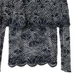 ZARA black Lace floral Frill long sleeves Whimsigoth grunge Blouse S Photo 4