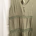 Oddi New with tags Olive Green Tiered Lace Midi Dress Cottagecore Boho Peasant Photo 1