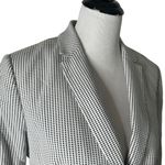 Reiss Monochrome Minimalist Blazer Women Size L One Button Suit Jacket Office Photo 12