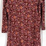 Lands' End Lands’ End Women’s Floral Midi Dress Stretch Knot Size XL Petite Fall Colors Photo 0