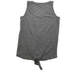 Lane Bryant Knit Top Size 14/16 grey White Stripe Sleeveless Tie front tank top Photo 4