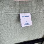 Old Navy  Green Linen Blend Short Sleeve Belted Button Up Above Knee Dress Size L Photo 4