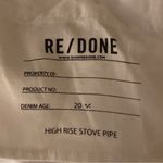 RE/DONE  Originals High Rise Stove Pipe. Color white, Size 29 Photo 12