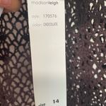 Madison Leigh  Dark Brown Crochet Top Photo 4