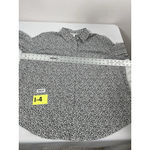 Nine West Womans Long Sleeve Blouse 1x black White Hidden Button Up Photo 5