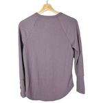 Chaser  Lilac Purple Thermal Knit Long Sleeve Button Cuff T-Shirt S Photo 2