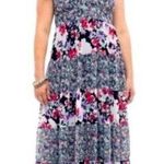 Torrid  Floral Chiffon Tiered
Maxi Dress Sz 2X (18-20) Photo 0