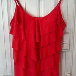 Trimshaper Coral‎ Ruffle Swim Top Size 16W Orange Photo 0