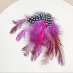 NWOT Neon Feathered Hair Comb Purple Photo 1