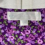 Eileen West Purple Floral Long Sleeve Short Nightgown Sz.L Size L Photo 3