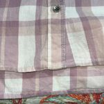 True Craft  women's size large long sleeve button up plaid flannel pink grey NWT Photo 4