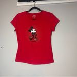 Disney Walt  World Mickey Mouse T-Shirt Glitter Red Size Large Womens Photo 2
