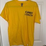 Gildan handcrafted “good vibes” Yellow Graphic unisex T-Shirt xl NWOT Photo 0