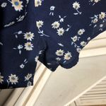 Vintage Y2K Floral Crop Top and Shorts Set Navy White Small Blue Photo 12