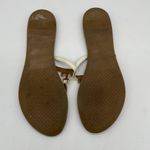 Tory Burch 'T' Logo Leather Thong Sandal - White - 9 Photo 10