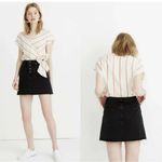 Madewell Rigid Denim A-Line Mini Skirt (Black) 28 Photo 1