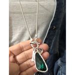Silver 36" Long Faced Cristal long Sweater Necklace green Womens
Jewelry Photo 1