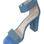 Jeffrey Campbell Share  Blue Rhinestone Sandal Heel Size 8 Right Shoe Only Ampute Photo 0
