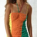 ZARA Linen Blend Knit Mini Halter Lightweight Dress Photo 2