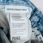 Paige Hoxton Straight Ankle Leg Raw Hem Distressed Jeans Pasadena Wash Size 27 Photo 9