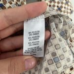 Petite Sophisticate 🦋 Vintage Cream  Stretch Mock Neck Mid Sleeve Blouse Medium Photo 2