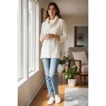 Laundry by Shelli Segal  Ivory cowl neck dolman sleeve sweater Size SMALL Photo 9