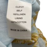 Christy Lynn Fernanda Midi Dress Linen Cross Back A Line Womens Size Medium M Blue Photo 8