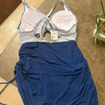 B2prity  Women Mesh One Piece Swimdress Swimsuit Tummy Control V Neck Cutout Bathing Suit Wrap Drawstring Sarong Swimwear Photo 7