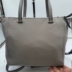Kate Spade  Nylon Tote Bag Shoulder Crossbody Grey Silver Hardware Photo 8