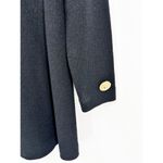 St. John  Black Knit Jacket w/ Gold Buttons & Side Slits - Size Small Photo 1