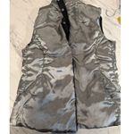 Nike  Women’s Puffer Vest Black Gray Reversible Full Zip Pockets Size M Photo 3