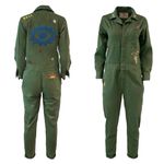 CBONZ Watch Your Back Evil Eye Organic Hemp Cotton Jumpsuit in Green Large Photo 1