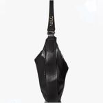 Lodi Los Angeles Black Leather Rodeo Chain Meredith Hobo Shoulder Bag, RFID Photo 6